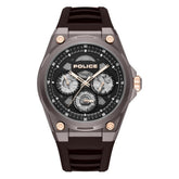 Police Mens Dominion Watch In Brown