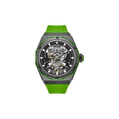 Police Dayton Silver Black Green Silicone