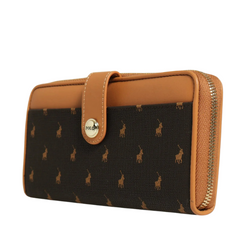 Polo New Iconic Zip Around Brown Purse