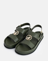 Polo Womens Moulded Trim Sandals In Green
