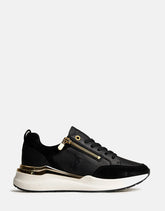 Polo Ladies Zip Sneakers In Black