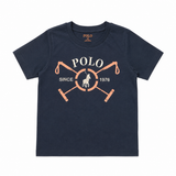 Polo Boys Luke Polo Stick Short Sleeve T-Shirt In Navy