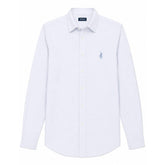 Polo Mens Long Sleeves Plain Linen Blend Shirt In Blue