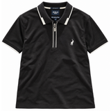 Polo Mens Plain Tipped Short Sleeve Golfer In Black