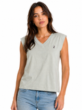Polo Womens Bella Short Sleeves Cap Sleeve T-Shirt In Cool Sage