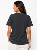 Polo Womens Jenny Short Sleeves Circle Print T-Shirt In Carbon