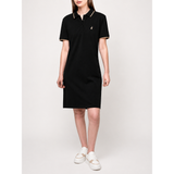 Polo Womens Leah Short Sleeves Golfer Dress In Black Multi