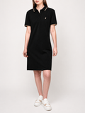 Polo Womens Leah Short Sleeves Golfer Dress In Black