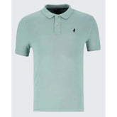 Polo Mens Essential Pique Short Sleeves Golfer In Aqua