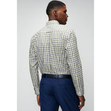 Polo Mens Long Sleeves Gingham Check Shirt In Fatigue Multi
