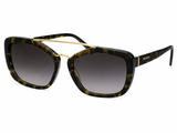 Prada Square Gold Trim Sunglasses In Tortoise