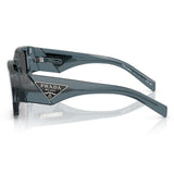 Prada Unisex Square Shape Sunglasses In Transparent Light Blue/Dark Grey