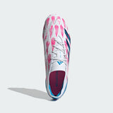 Adidas Unisex Predator Elite FG Soccer Boots In Cloud White / Solar Blue / Solar Pink