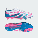 Adidas Unisex Predator Elite FG Soccer Boots In Cloud White / Solar Blue / Solar Pink