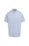 Pringle Mens Noah Short Sleeve Classic Shirt In Blue