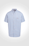 Pringle Mens Noah Short Sleeve Classic Shirt In Blue