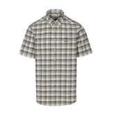 Pringle Mens Samual Oxford Check Short Sleeves Classic Shirt In Olive