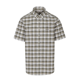 Pringle Mens Samual Oxford Check Short Sleeves Classic Shirt In Olive