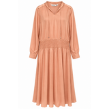 Pringle Satin Sheered Dress In Coral