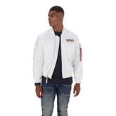 Alpha 138138 Mens Ma-1 Nasa Skylab Jacket White