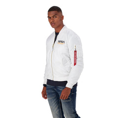 Alpha 138138 Mens Ma-1 Nasa Skylab Jacket White