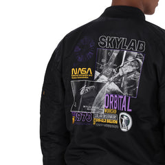 Alpha 138138 Mens Ma-1 Nasa Skylab Jacket Black