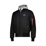 Alpha Industries Mens Ma-1 Dtec Mens Jacket In Black And Grey