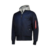 Alpha Industries Mens Ma-1 Dtec Mens Jacket In Blue And Grey