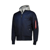 Alpha Industries Mens Ma-1 Dtec Mens Jacket In Blue And Grey