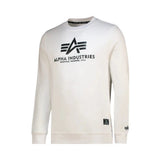 Alpha Industries Mens Logo Crew Neck Sweatshirt In White