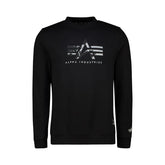 Alpha Industries Mens AI Applique Crew Neck Sweatshirt In Black