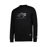Alpha Industries Mens AI Applique Crew Neck Sweatshirt In Black