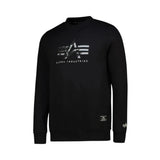 Alpha Industries Mens AI Applique Crew Neck Sweatshirt In Black