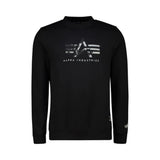 Alpha Industries Mens AI Applique Crew Neck Sweatshirt In Black