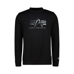 Alpha Industries Mens AI Applique Crew Neck Sweatshirt In Black