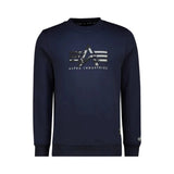 Alpha Industries Mens AI Applique Crew Neck Sweatshirt In Navy
