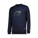 Alpha Industries Mens AI Applique Crew Neck Sweatshirt In Navy
