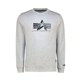Alpha Industries Mens AI Applique Crew Neck Sweatshirt In Grey