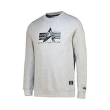 Alpha Industries Mens AI Applique Crew Neck Sweatshirt In Grey