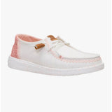 Hey Dude Womens Wendy Boho Butterfly Shoes In Snow White/Pink