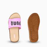 Puma Girls Sporty Velcro Slide Starps Slides In Pink