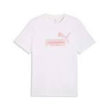 Puma Mens Graphic No 1 Logo T-Shirt In White