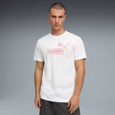 Puma Mens Graphic No 1 Logo T-Shirt In White