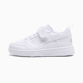 Puma Kids Rebound Slam Low Infant Shoes In White & Grey