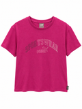 Puma Ess Graphic Sportwear T-Shirt In Fuschia