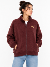 Puma Womens Fit Sherpa Jacket In Plum
