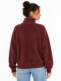 Puma Womens Fit Sherpa Jacket In Plum