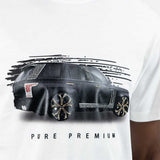 Pure Premium Mens White Carro R Tee