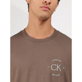 Calvin Klein April Graphic Seasonal T-Shirt In Dark Brown