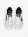 Diesel Mens M-Athene Low Sneakers In Chalk & Dark Denim